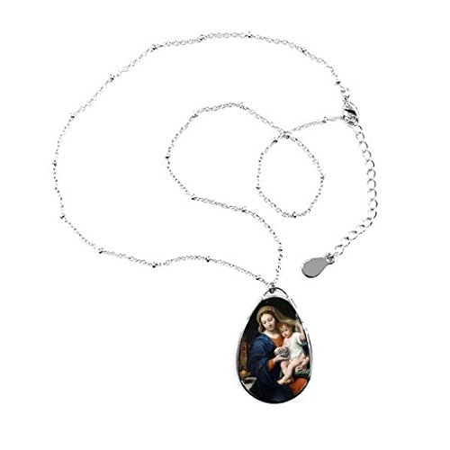 Pendentif Vierge Marie peinture classique un cadeau chrétien idéal pour célébrer la foi