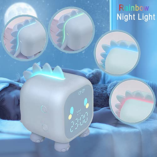 Ezybuy Kids Dinosaur Alarm Clock Boys Blue Alarm Clocks With Night Light Digital Alarm Clock For Kids Boy Children #TOP2
