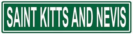 Slap-Art Saint Kitts and Nevis St. Street Sign 24x6 Funny Joke Humor Novelty Metal Aluminum Sign