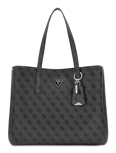 Sac à épaule GUESS Meridian II Tote Bag Coal Logo gris foncé pour femme active