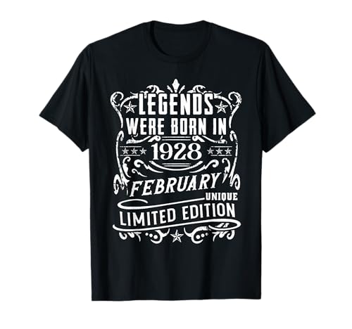 Cumpleaños Febrero 1928 Edición Limitada Regalo February Camiseta