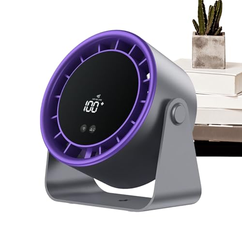 Desktop Personal Fan - Silent Bed Fan | Ventilador recargable con 5 velocidades | Potente mini ventilador mini | Ventilador recargable recargable para el flujo de aire tranquilo para dormitorio