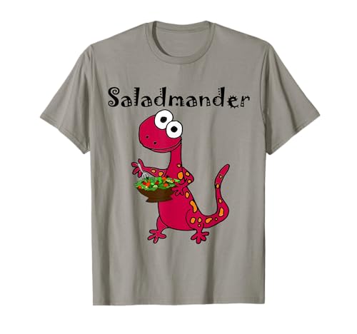 Smiletees T-shirt humoristique salamandre mangeant une salade T-Shirt