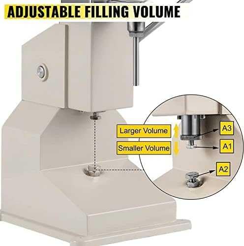 KJZQLMZ Liquid Filling Machine Multifunctional Manual Paste Filling Machine for 5-50ml Wine Bottle Stainless Steel Lip Gloss Base — view 3
