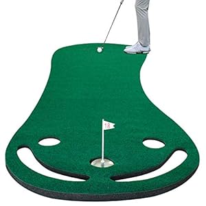 Crestgolf Alfombra de Putting de Golf, Alfombra de práctica Personal, al Aire Libre, Oro o Interior, Ocio, fácil Plegable Putter Pad