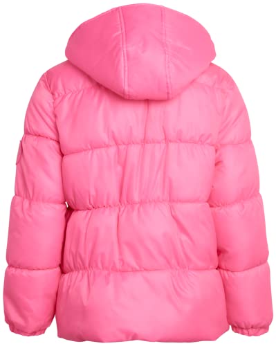 Pink Platinum Girl's Winter Coat - Cheetah Fleece Lined Quilted Puffer Jacket (Size: 4-16), Size 14-16, Cotton Candy Pink #TOP5