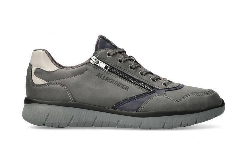 Chaussures Mephisto Allrounder Majestro 2, baskets homme gris avec zip et semelle de confort