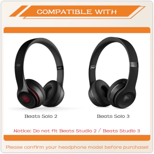 Almohadillas de repuesto para auriculares Beats Solo 2 y Solo 3 (cableados e inalámbricos), cojines para orejas, fundas para copas auditivas, piezas de reparación (azul) miniatura 2