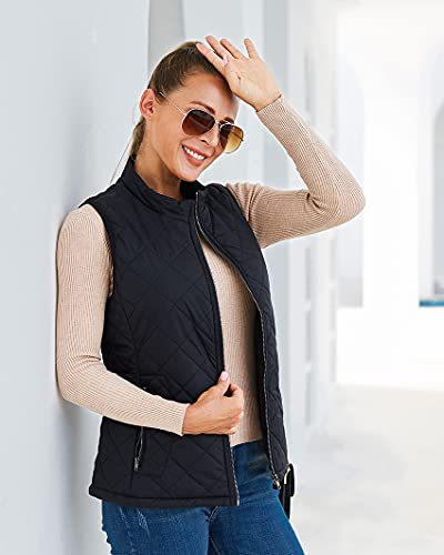 Argstar Women's Vest, Quilted Lightweight Zip Pockets Padded Gilet (XS-2XL)2