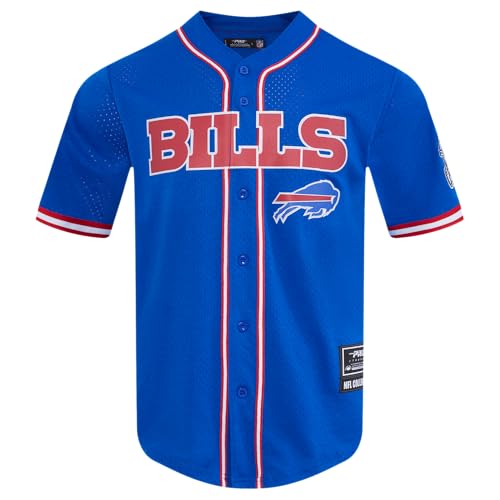 Pro Standard Mens NFL Buffalo Bills Mesh Button Down Top Royal Blue/Red M