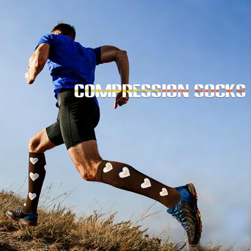 Image of Sooverki Compression Socks for Women and Men Circulation (3 /4 Pairs) is Best Support for Running Athletic Cycling Hiking