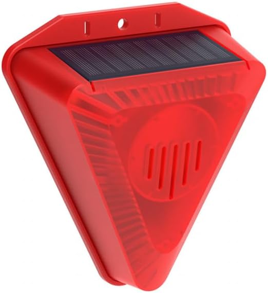6 Pack Solar Animal Repeller Outdoor Alarm Deterrent Sound Dog Barking Alarm with Red Lights 130db Loud Noise Maker 4 Modes Deer Skunk Raccoon Repellent for Home Villa Yard Farm(Red)