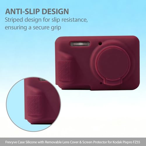 Funda para Cámara Kodak PIXPRO FZ55 Color Rojo Oscuro miniatura 5