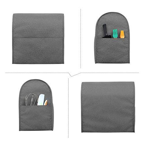 Luxja Dust Cover Compatible With 4.5-Quart And 5-Quart Stand Mixer, Cloth Cover With Pockets For Stand Mixer And Extra Accessories, Gray #TOP2