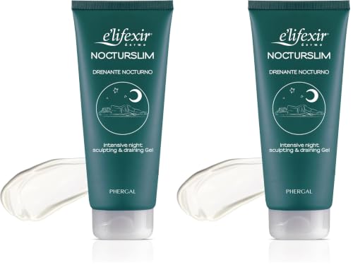 Elifexir Nocturslim – Crema Quemagrasas Intensiva | Gel Reductor Lipoescultor Noche | Drenante, Anticelulítico y Reafirmante Potente | Frescor y Rápida Absorción. 200 ml (Paquete de 2)