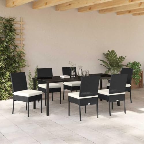 Ensemble de jardin 7 pièces en acier table chaises terrasse moderne - 5