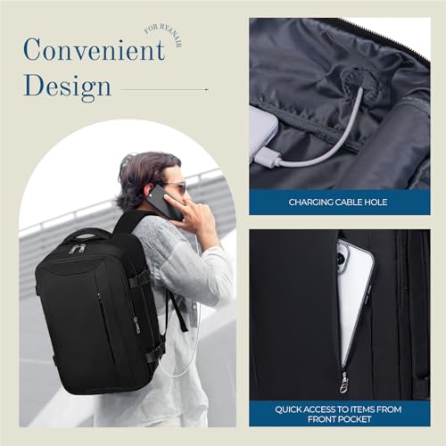 Lossga Sac a Dos Voyage Cabine Avion Valise Bagages Cabine Sac 40x20x25 pour Ryanair Easyjet Vueling Wizz Air Femme Homme – Image 6