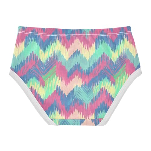 Chevron Pastel Colors Pink Girl Panties Cute Girls Underwear Toddler Cotton Print Briefs Underpants 2t2