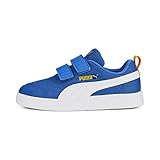 Chiusura a strappo PUMA Scarpe da Ginnastica Courtflex V2 in Rete da Bambino 28 Victoria Blue White Zinnia Orange
