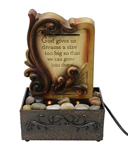 Nature's Mark 9" H Inspirational Tabletop Water Fountain with Natural