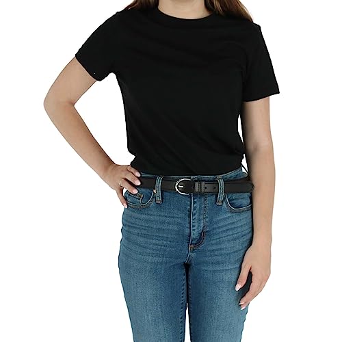 CTM Women's Leather 1 1/8 Inch Dress Belt2