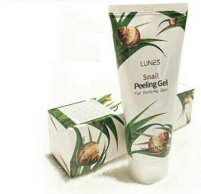 [LUNES]Snail Peeling Gel Exfoliating Gel A Mild Peel Solution for Dead Skin Removal & Deep Cleansing | Vegan, Cruelty-free, Natural & Clean Skincare 3.52fl oz.