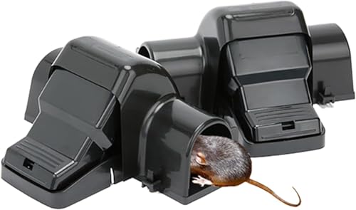 Rat Traps That Kill Instantly 2PCS, Reusable Mouse Catcher, Tunnel Dual-Entry Trap for Big Rats, for Indoors and Outdoor Use,Heavy Duty Large Fast Kill Pest Control Device, Snap Traps for Humane Kill