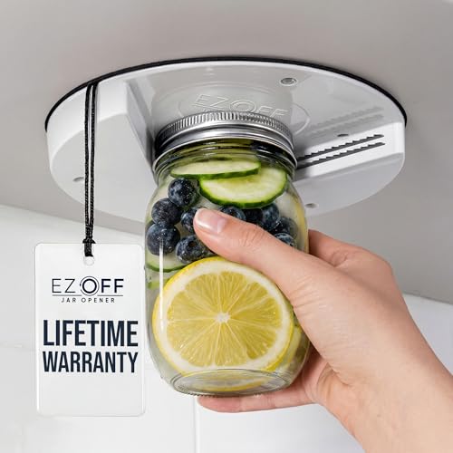 EZ Off Jar Opener for Seniors - Under Cabinet Jar Openers for Weak Hands, Easy Grip,...