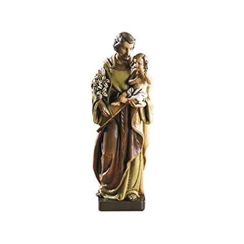 Avalon Gallery Saint Joseph with Child Resin Religious Statue, 8 Inch Cover
