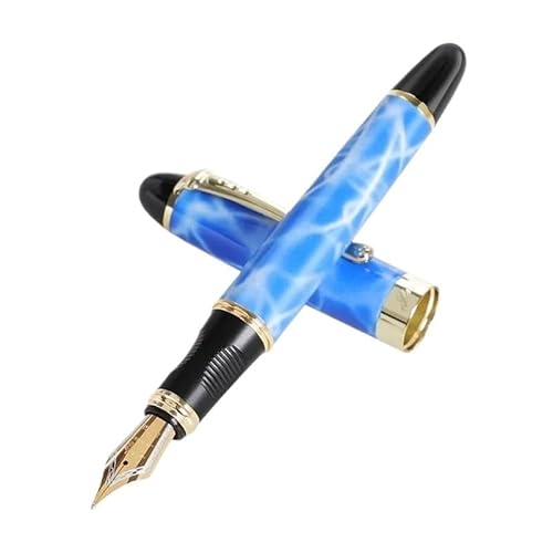 AEHON Stylo-plume de luxe en métal pour bureau, fournitures scolaires, papeterie (bleu ciel, M)