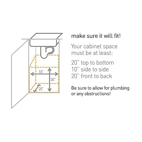 simplehuman 35 Liter / 9.3 Gallon Dual Compartment Under Counter Kitchen Cabinet Pull-Out Recycling Bin and Trash Can