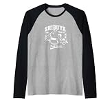 Shibuya Baseball Tokio Vintage Collegiate Sports PAFI381 Camiseta Manga Raglan