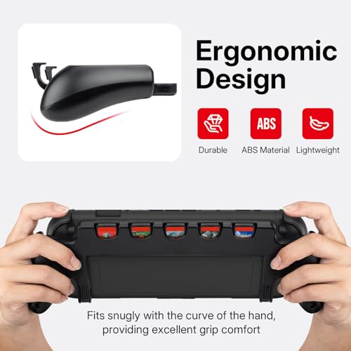 Image of Mcbazel Console Grip with 5 Game Slots Compatible with Nintendo Switch 2 (2025), Ergonomic Grip Hard Shell for Users Who Prefer Handheld Mode, Black (NOT for Switch 1)