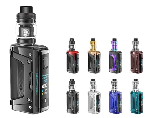 Geek vape Aegis Legend 5 ���b�h �L�b�g + Z �T�u�I�[�� �^���N 5 �A�g�}�C�U�[ 0.01�b���� 200W IP68�O�d�h�� VAPE ���� 5.5ml / 7ml �x�C�v�o���h�Z�b�g (Carbon Black)