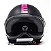 CASCO DEMIJET MOMO DESIGN NERO OPACO FUXSIA TAGLIA XS