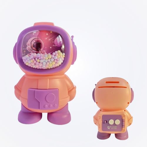 Image of Money Saving Bank with Coin Slot / /Creative Cartoon Design Money Bank / /Plastic Piggy Bank for Boys & Girls (Pack of 1) (Astronaut - Pink)