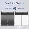 SMONTER Portable DJ Booth 41"L x 20"W DJ Facade with White & Black Scrim, Foldable DJ Table Station with Adjustable Feet for Party, Black Metal Frame #4