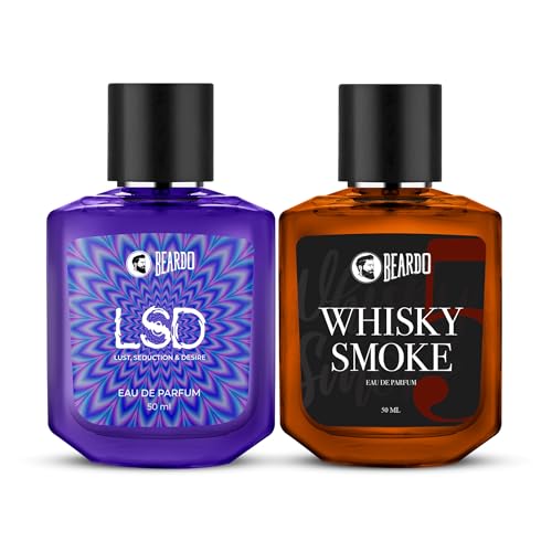 Beardo Dual Intensity- LSD & Whisky Smoke Perfume for Men (50ml x 2) | Long Lasting Fragrance | Long Lasting Perfume for Men | Gift for Men | Gift for Friend