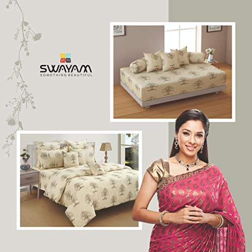 Image of Swayam Double Size AC Comforter | 254 cm X 228 cm | Beige, 150 GSM | Comes with Health Layer : Prevents oozing Out of Fibre
