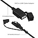 YINGAYOU SAE USB Charger Cable SAE 2 Pin to USB Adapter 18AWG 5V 2.1 A with Waterproof Cap for Motorcycles, Electric Vehicles, Cars (Black, 0.5 m/1.6 ft)
