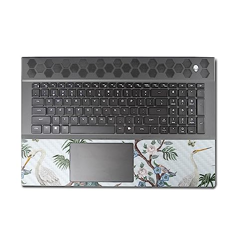 Image of MightySkins Carbon Fiber Skin Compatible with Alienware M18 R1 (2023) Full Wrap Kit - Chinoiserie Fabric | Protective, Durable Textured Carbon Fiber Finish | Easy to Apply | Made in The USA