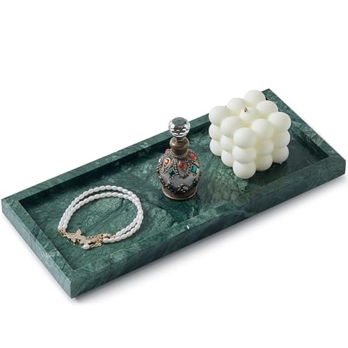 Sumlus Luxury Natural Small Marble Tray for Bathroom Vanity and