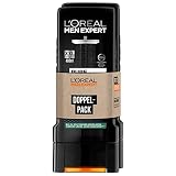 L'Oréal Paris Men Expert 5in1 XXL Duschgel für Männer, Zur Reinigung von Körper, Haar und Gesicht, Carbon Clean, 2 x 400 ml