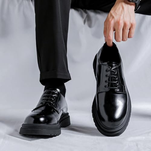 Mens Black Patent Leather Shoes Classic Lace up Dress Shoes Formal Oxford Business Shoes for Men2