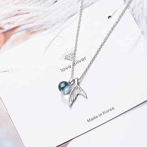 Collier à breloques de queue en cristal pour femmes pour mariage