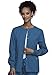 Cherokee Workwear scrub Warm Up Jacket for Women, Caribbean Blue, Small