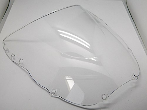9sparts Black | Clear | Smoke Double Bubble ABS Plastic Injection Windscreen Windshield For 1998 1999 Honda CBR900RR CBR 900RR 919 (Clear)