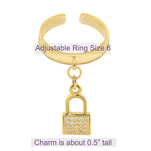 Image of Spinningdaisy Dangling Mighty Tiny Charm Adjustable Ring