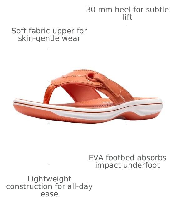 Image of Clarks Women's Breeze Reyna Cloudsteppers Flip-Flop