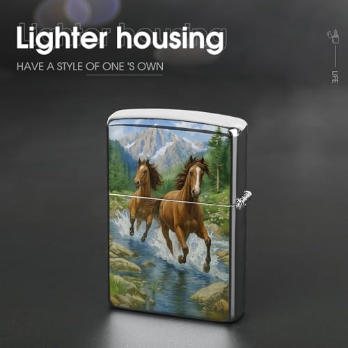 Funda de Encendedor de Cobre Horses Classic miniatura 4
